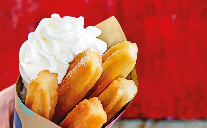 Churros With Whipped Cream